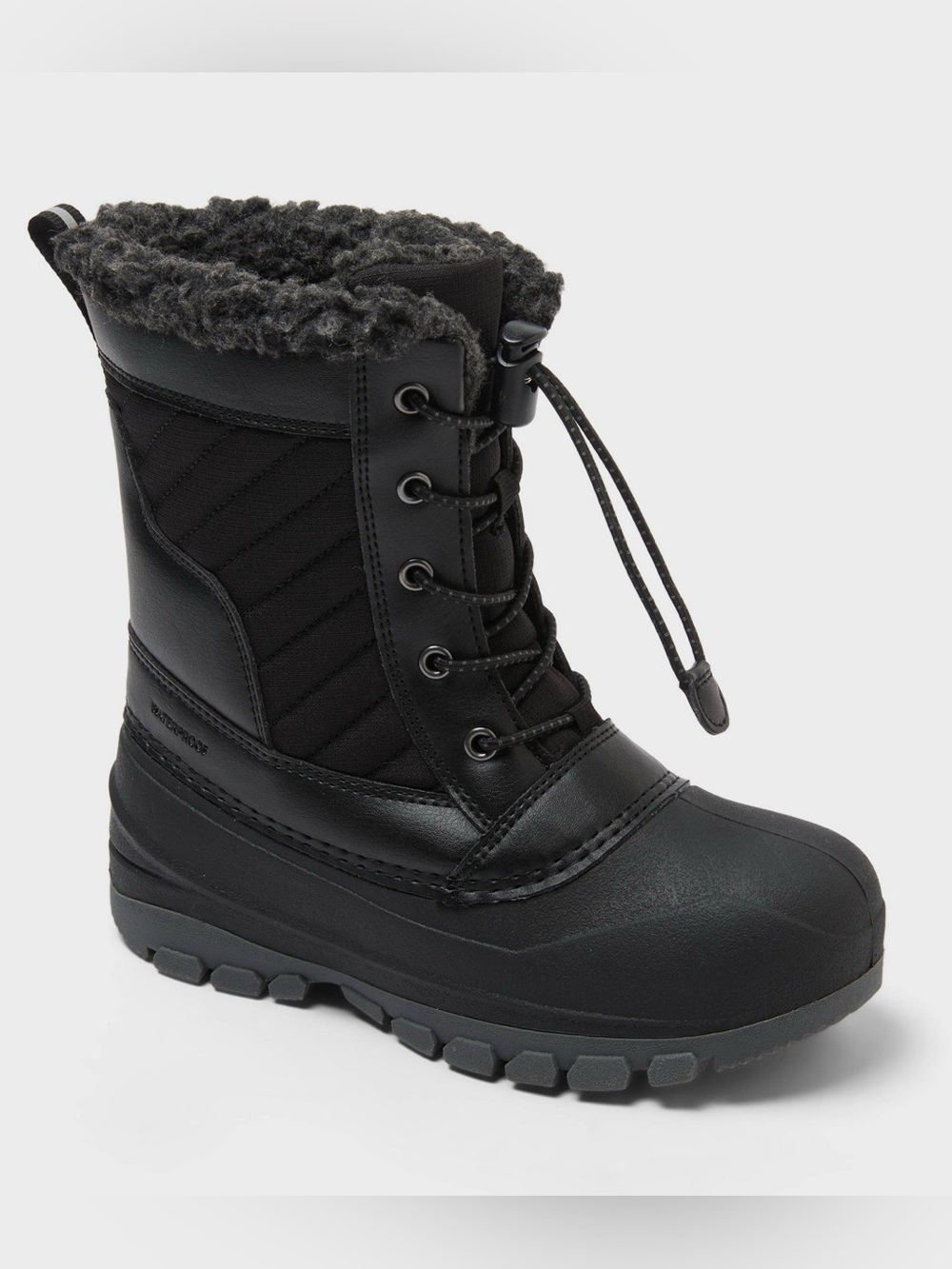 All In Motion Big Kids Skylar 2.0 Waterproof Winter Snow Boot Black Sz 5Y Unisex